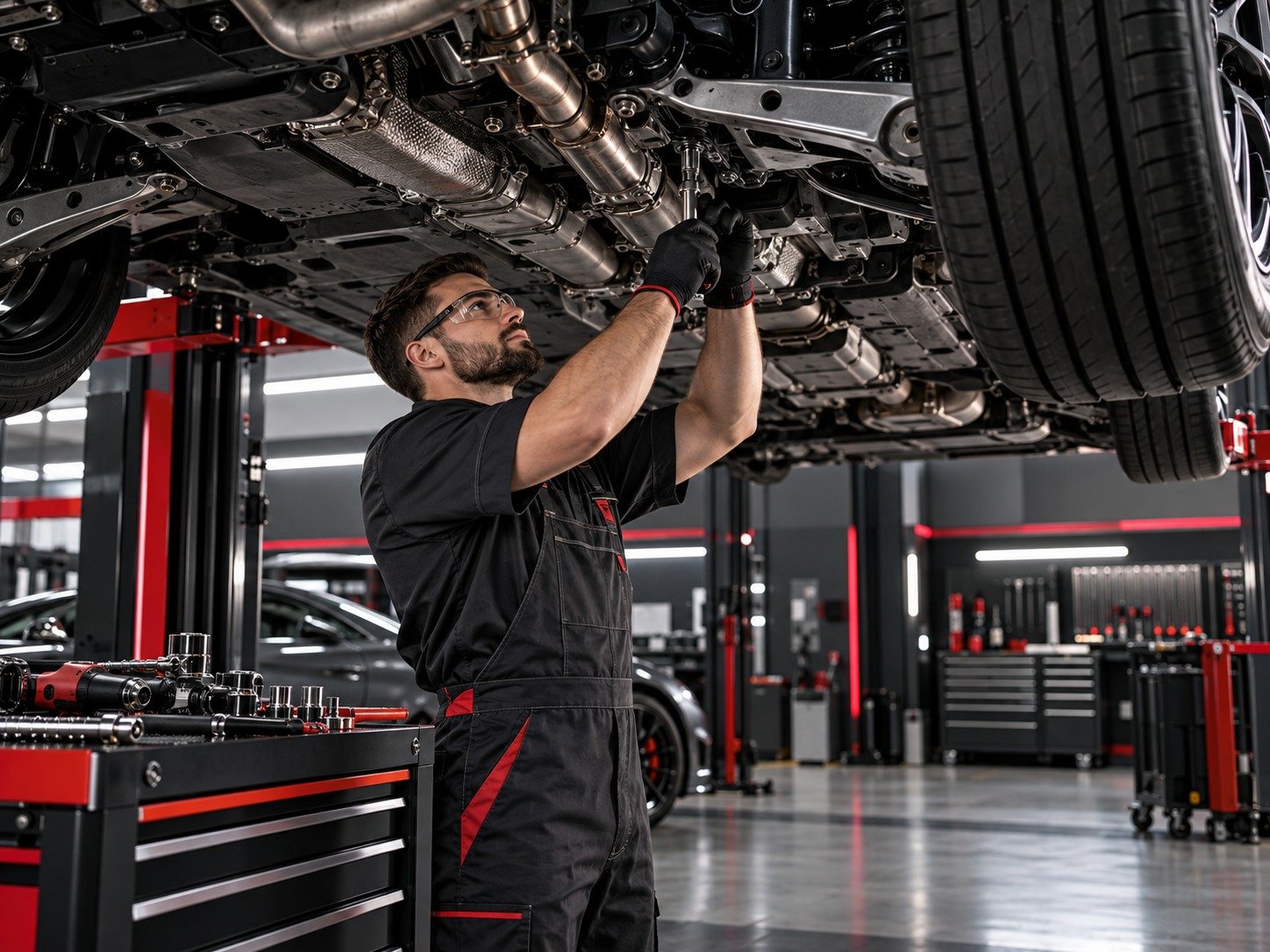 Brake and suspension repair workshop in Dubai