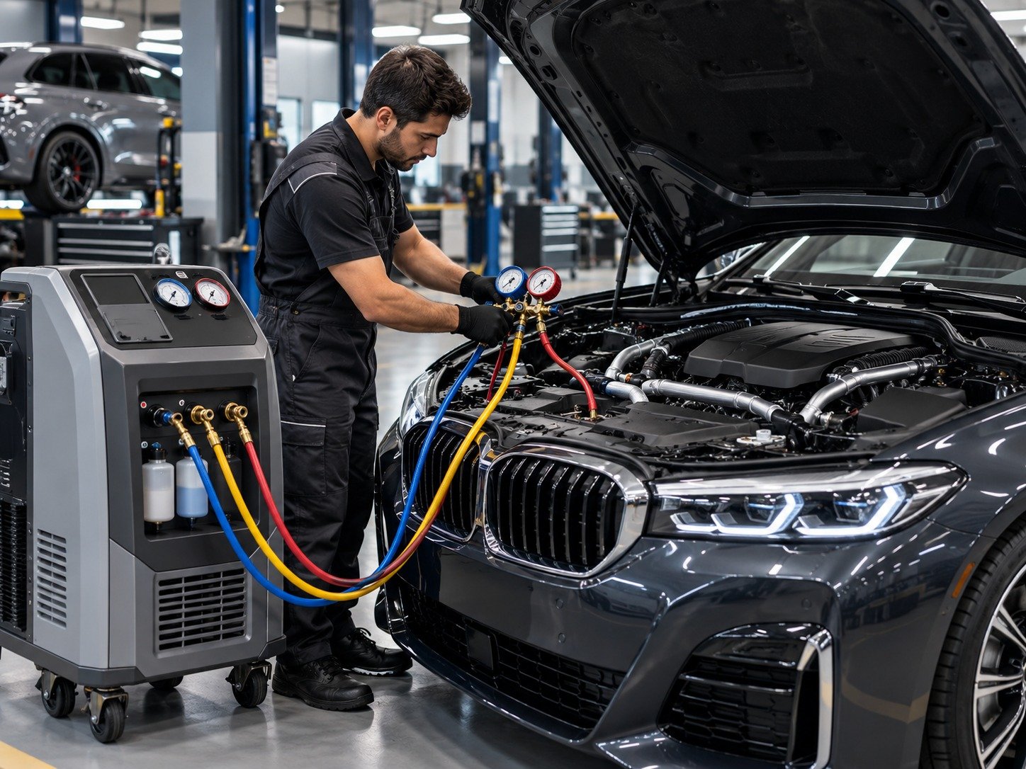 Car AC repair and maintenance garage in Dubai